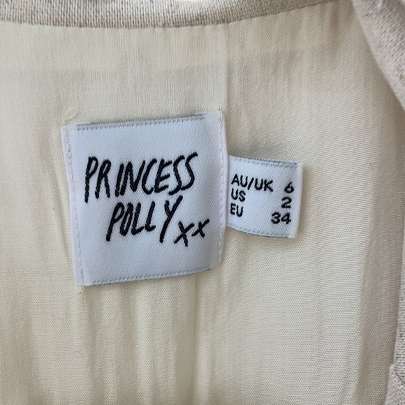 Princess Polly Turin playsuit / romper one piece beige removable belt - Picture 6 of 8